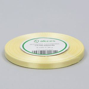 Wstążka satynowa Akces Żółta cytrynowa, 6mm x 33m